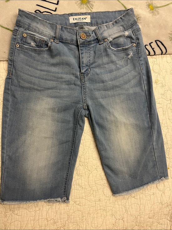 Enjeans denim co Pants - Light Blue Denim Bermuda Shorts